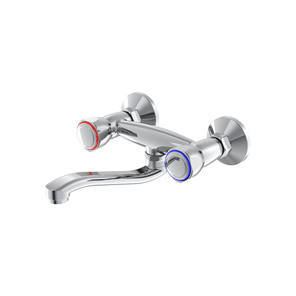 DB1581B DOUBLE LEVER WALL MOUNT KITCHEN MIXER