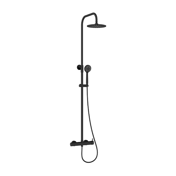 GO1220SS-BK SHOWER COLUMN WITH SHOWER MIXER
